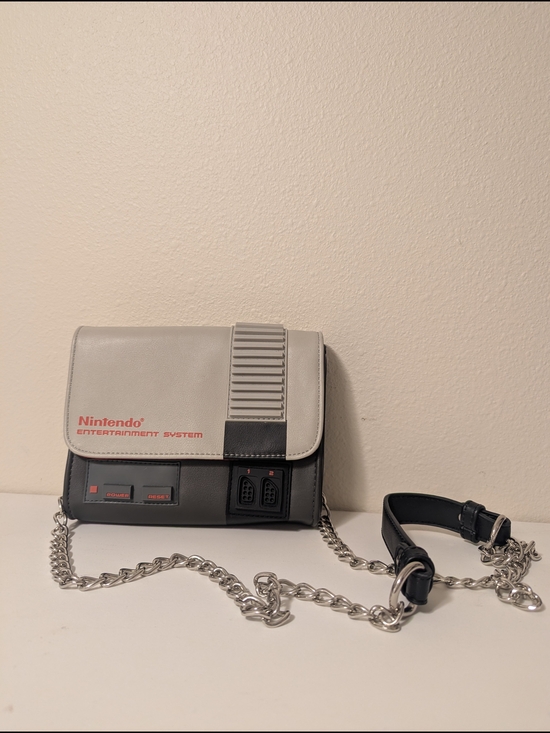 Nintendo Handbags - Nintendo NES Cartridge Crossbody Bag in Light Gray & Black